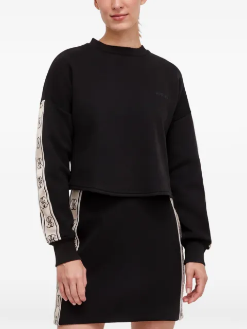 GUESS USA logo-tape sweatshirt Black V3BQ16KB3P2
