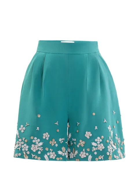 Saiid Kobeisy embroidered tailored shorts Green RTCKSS26SH36