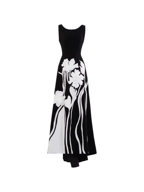 Saiid Kobeisy embroidered padded dress Black RTCKSS26LD029