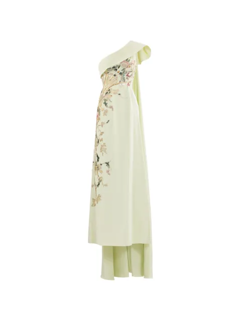 Saiid Kobeisy one-shoulder embroidered maxi dress Green RTEVSS26LD044