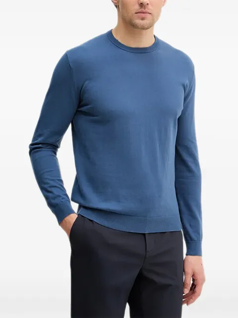 Benetton ribbed crew-neck sweatshirt Blue 1098U1I76