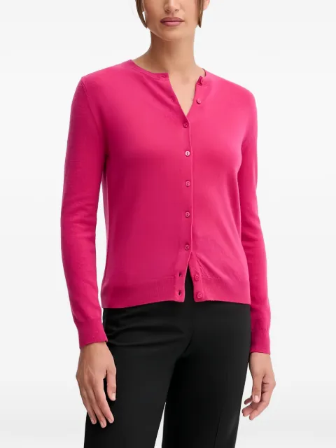Benetton button-down long-sleeve wool cardigan Pink 1002D5485