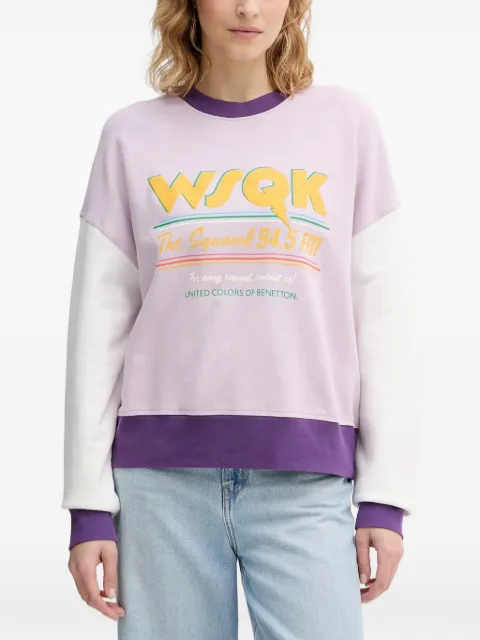 Benetton x Stranger Things crew-neck sweatshirt Purple 33NVD10BB