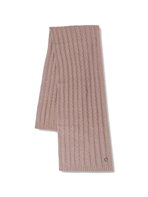 GUESS USA cable-knit rhinestone-embellished scarf Pink AW5384POL03
