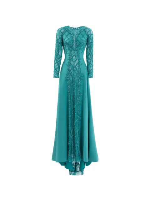 Saiid Kobeisy embroidered geometric maxi dress Green RTEVSS26LD055