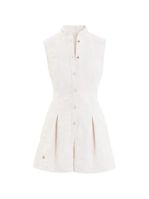 Saiid Kobeisy jacquard short playsuit Neutrals RTDWSS26JS008