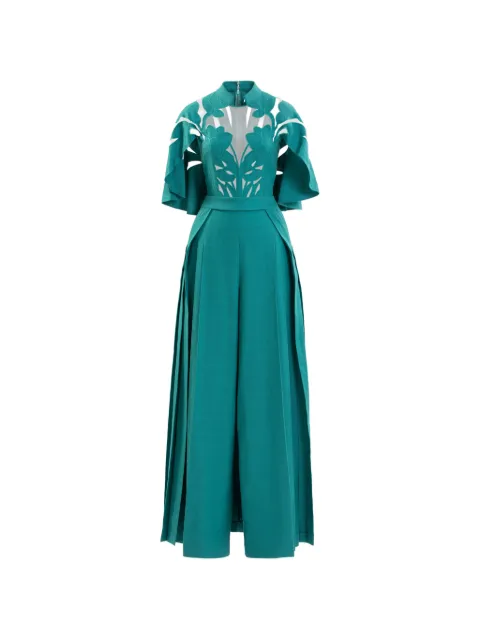Saiid Kobeisy cut-out linen jumpsuit Blue RTDWSS26JL014