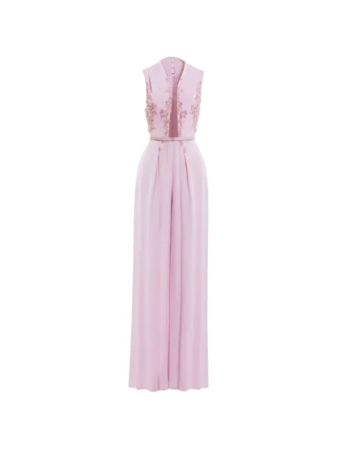 Saiid Kobeisy embellished crepe jumpsuit Pink RTCKSS26JL034