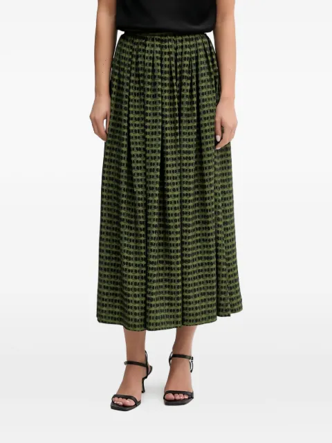 Benetton dotted midi skirt Green 4XVWD0056