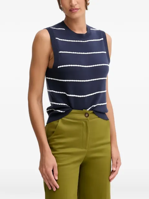Benetton striped knitted sleeveless top Blue 104ME10EC