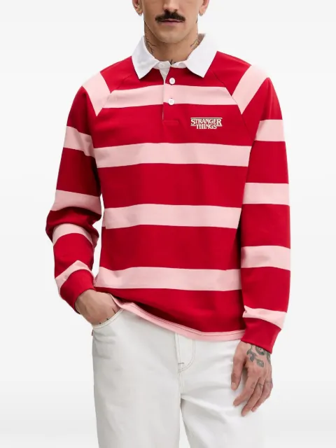 Benetton x Stranger Things striped polo shirt Red 3T6YU302P