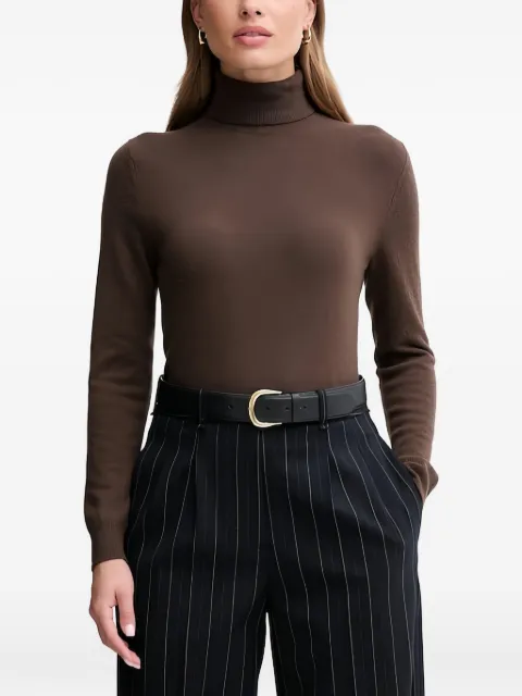 Benetton roll-neck knitted top Brown 1002D2348