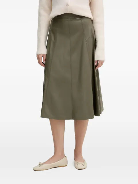 Benetton A-line midi skirt Green 4M3CD0059