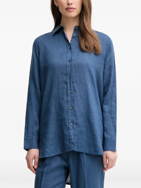 Benetton button-up long-sleeve shirt Blue 5BMLDQ02U