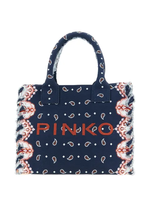 PINKO paisley-pattern tote bag Blue 106673A3B7