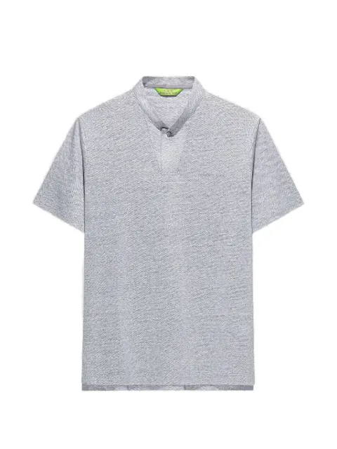 Shanghai Tang mandarin-collar polo shirt Grey Z3MRG340JG