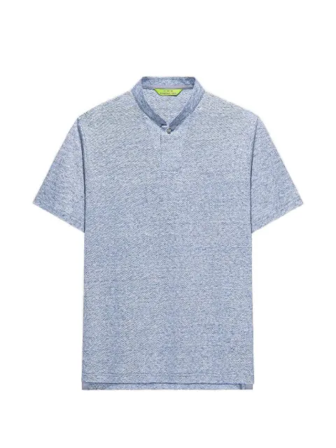 Shanghai Tang button-up polo shirt Blue Z3MRG340BC