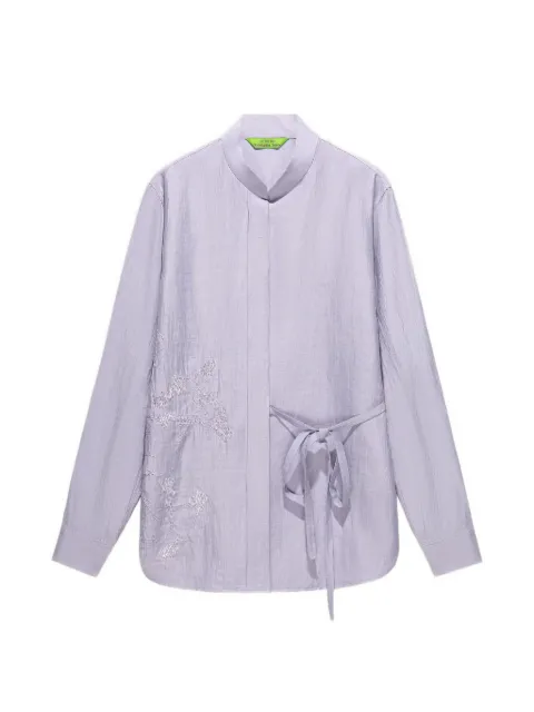 Shanghai Tang tie-detail shirt Purple Z2WRB350LI