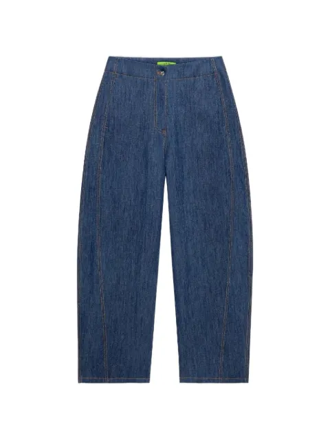 Shanghai Tang contrast-stitch jeans Blue Z2WRP351DM