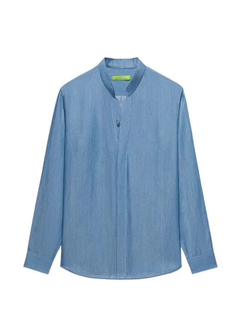 Shanghai Tang mandarin-collar shirt Blue Z2MRB318DZ