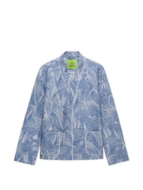 Shanghai Tang floral-print blazer Blue Z2MRJ345WB