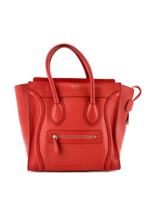 Celine Pre-Owned Luggage Bag Smooth Leather Micro tote bag Red V4GPEARGWCGFYH6H