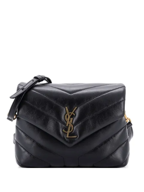 Saint Laurent Pre-Owned Loulou Shoulder Bag Matelasse Chevron Leather Toy crossbody bag Black 1HM1FWZXGMVE8UB9