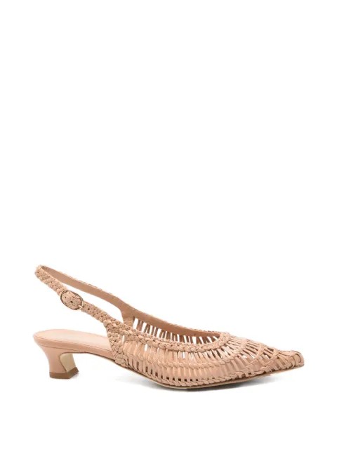 Julie Dee woven slingback pumps Neutrals GE129