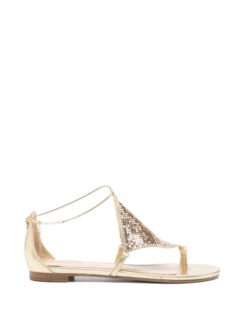 Lola Cruz Ivanna flat sandals Gold 094Z00BK