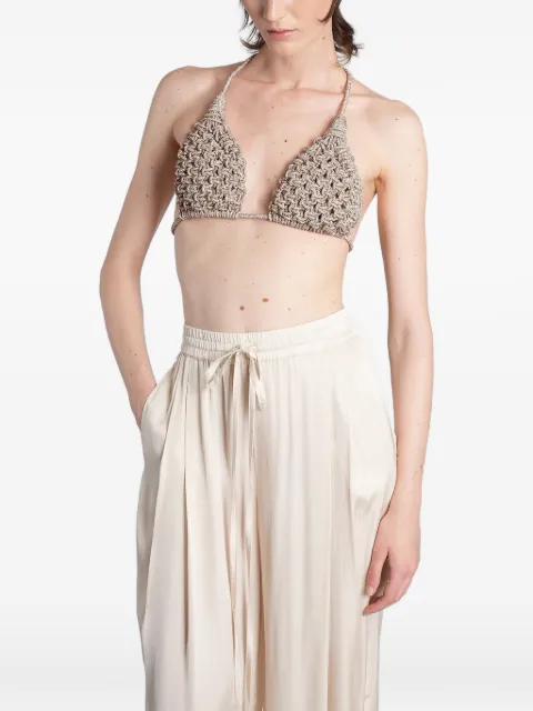 Hibourama Diamond crystal-embellished top Neutrals PE26HIBDIAMOND