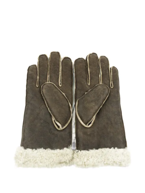 Polo Ralph Lauren shearling-trim gloves Brown PG0085203