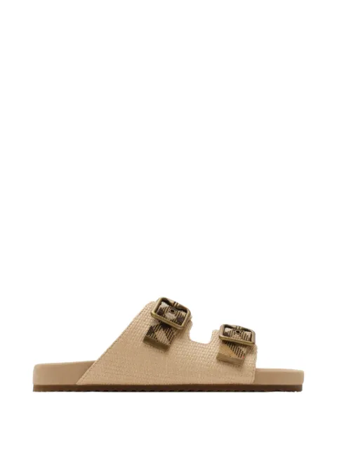 Burberry raffia-effect Urchin sandals Neutrals 8123074