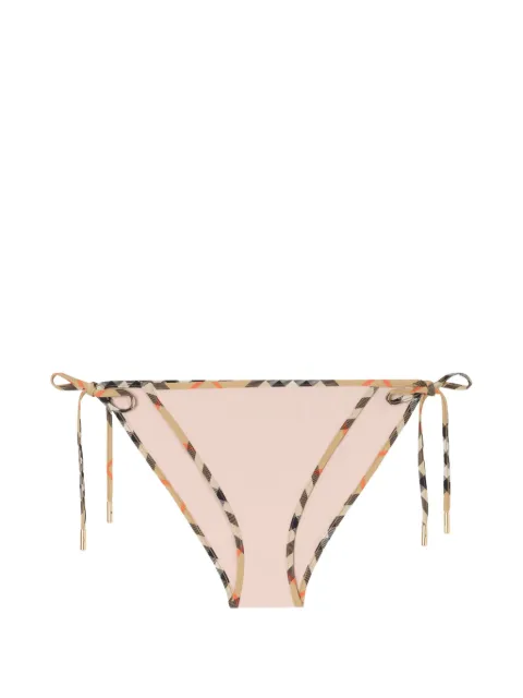 Burberry Check trim bikini briefs Pink 8123663