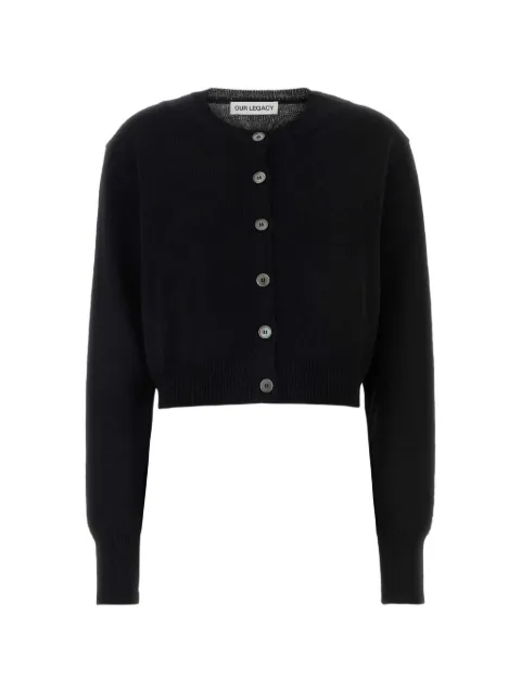 OUR LEGACY cropped buttoned cardigan Black W2263MB