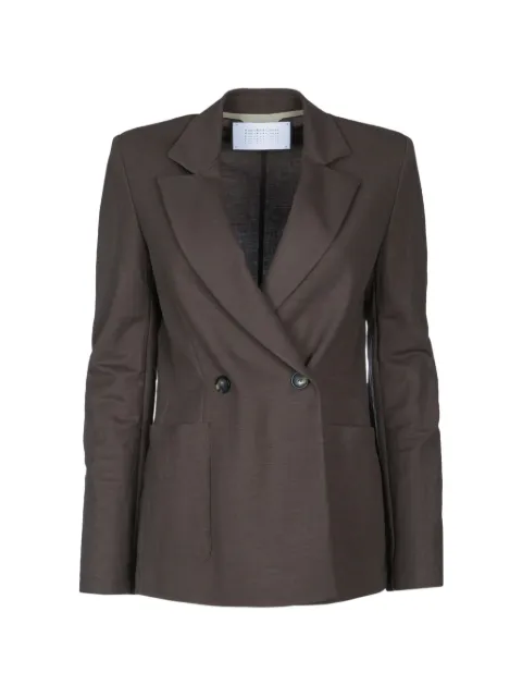 Harris Wharf London front-pocket double-breasted blazer Brown AK3502PYF