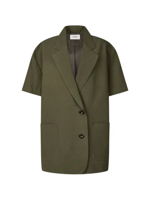 TOMBOY double-breasted short-sleeve oversized jacket Green 9106212092
