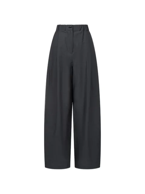 TOMBOY wide-leg pleated cotton trousers Grey 9106231087