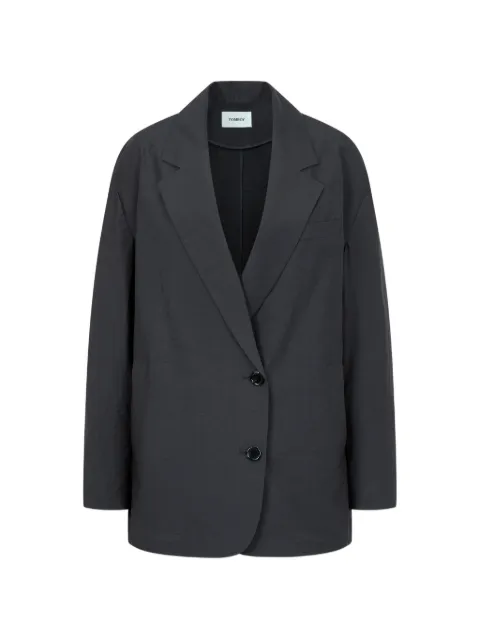 TOMBOY single-breasted relaxed-fit cotton blazer Grey 9106212087