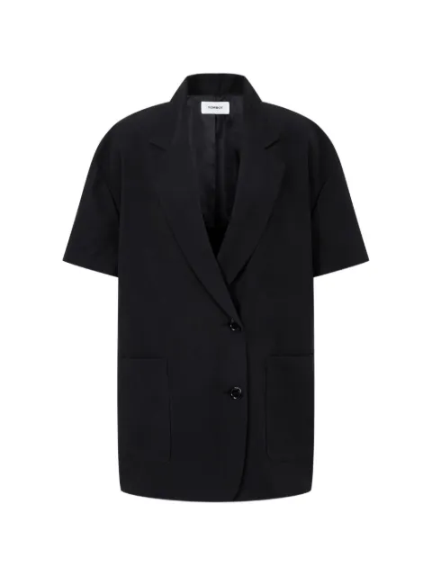 TOMBOY short-sleeve double-button oversized jacket Black 9106212092