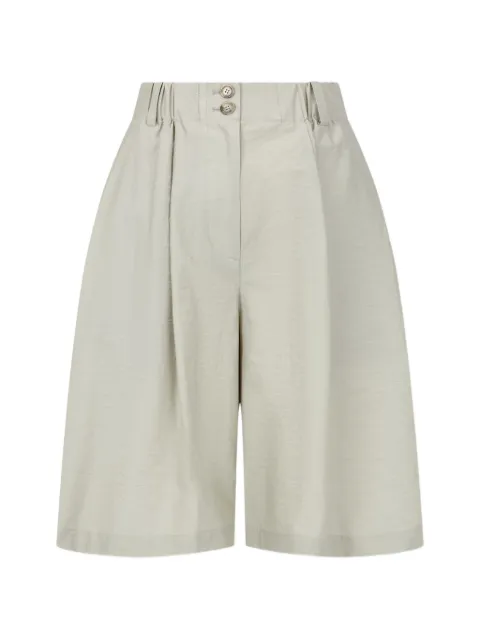 TOMBOY relaxed-fit pleated cotton shorts Neutrals 9106231088