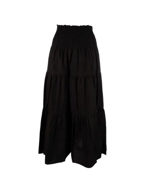 Michael Kors tiered shirred skirt Black MS673BFKLZ