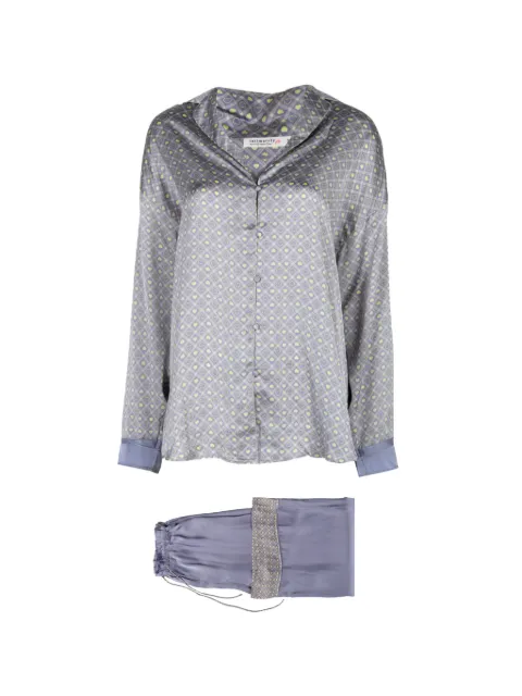 Free People patterned drawstring pajama set Purple 69831022
