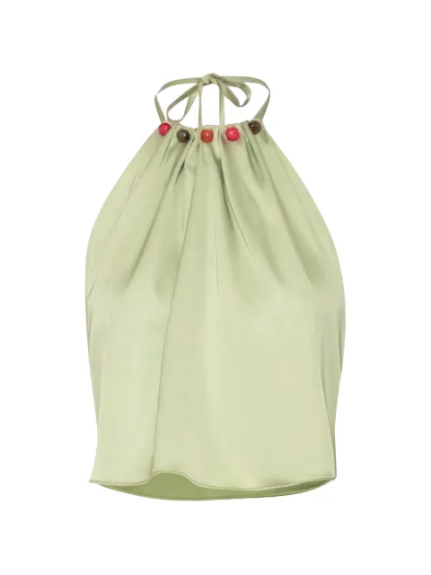 Baobab Lorena halterneck embellished top Green 6421166