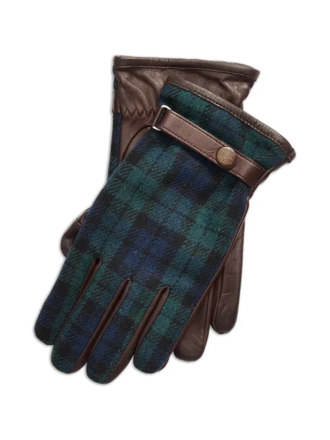 Polo Ralph Lauren tartan-pattern leather gloves Brown PG0108361