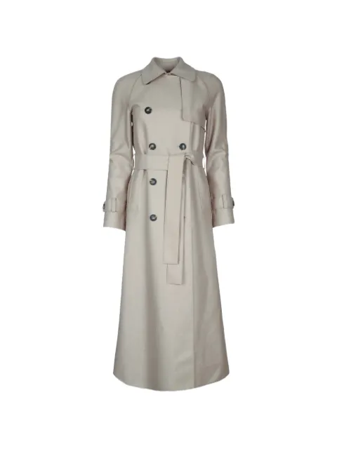 Harris Wharf London raglan trench coat Neutrals AA1180MLX