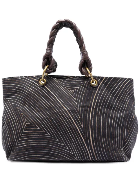 Bottega Veneta Pre-Owned 2007 Printed Canvas Cabat tote bag Brown SM26MFCIE3T2SF7P