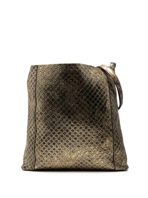 Bottega Veneta Pre-Owned 2012-2025 Leather Intrecciomirage crossbody bag Gold M8R8JKEF0ZPOMPZO