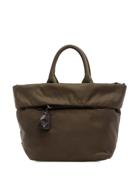 Prada Pre-Owned 2000-2025 Tessuto Reversible satchel Brown U1HSD4E7Q2SKIM1Y