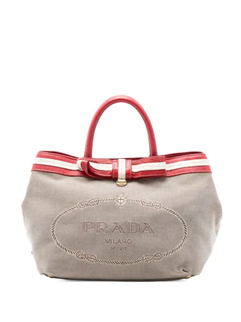 Prada Pre-Owned 2013-2026 Canvas Canapa Logo tote bag Brown YAU5Z4LN5FBAHM5F