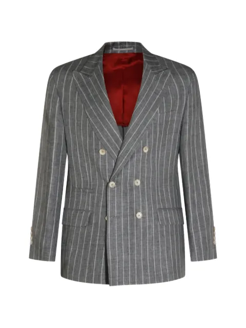 Brunello Cucinelli double-breasted blazer Grey MZ4127BPDC6182